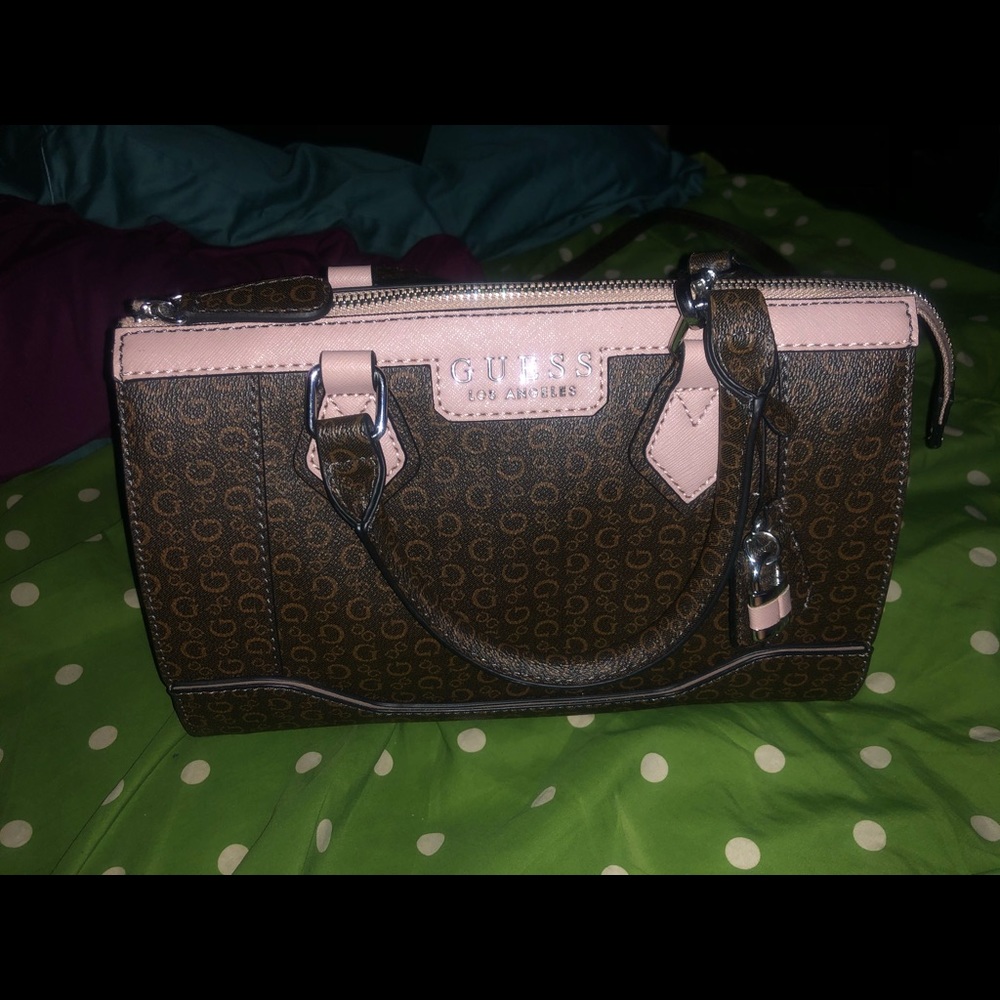 Pink & brown purse